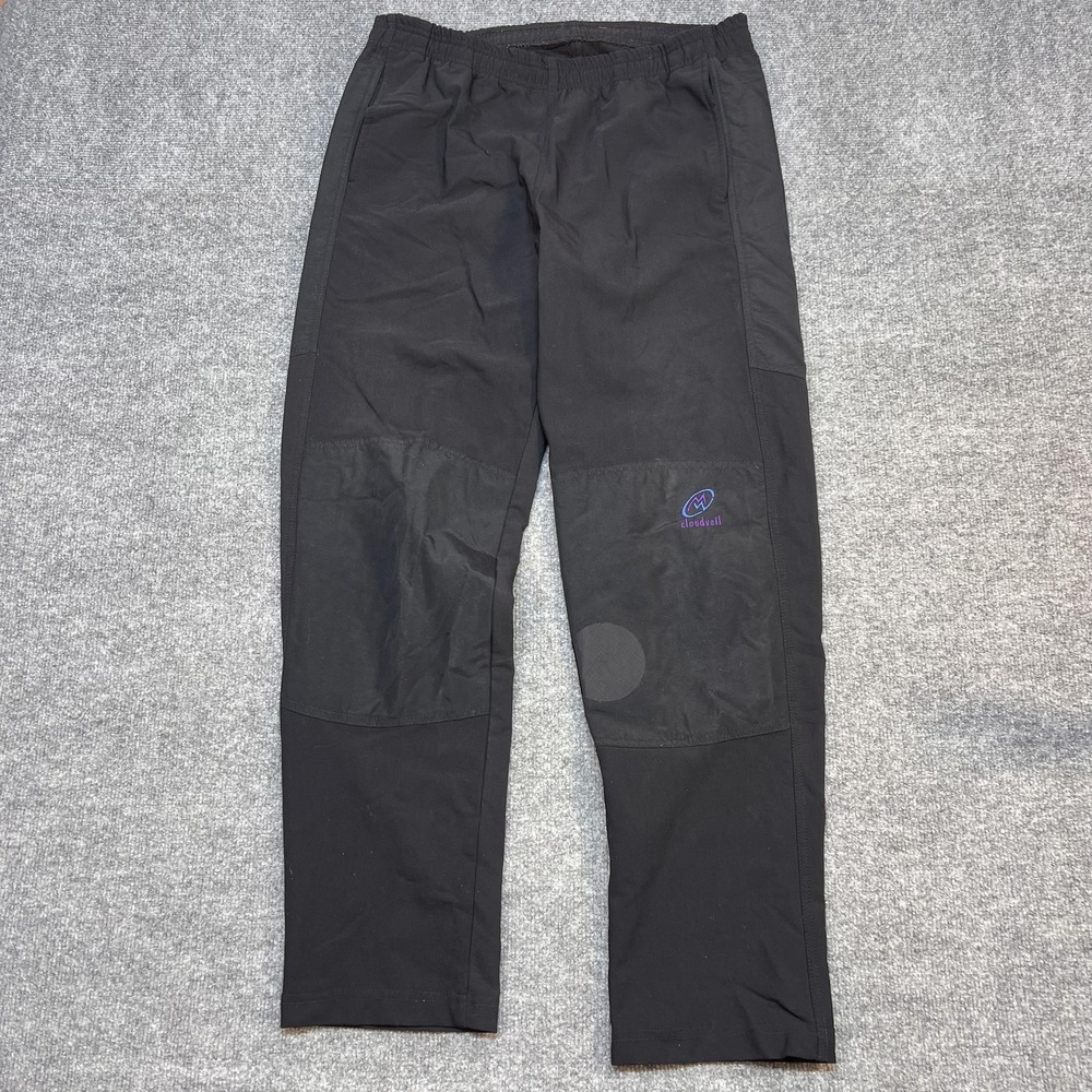Cloudveil Pants Mens Medium Black Softshell Elastic Waist Hiking Climbing USA